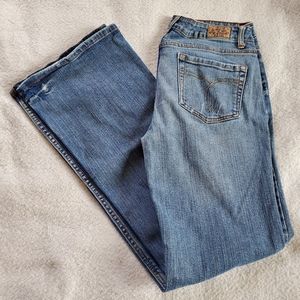 Paris Blues Distressed Boot Cut/Flare Leg Jeans, Sz 9